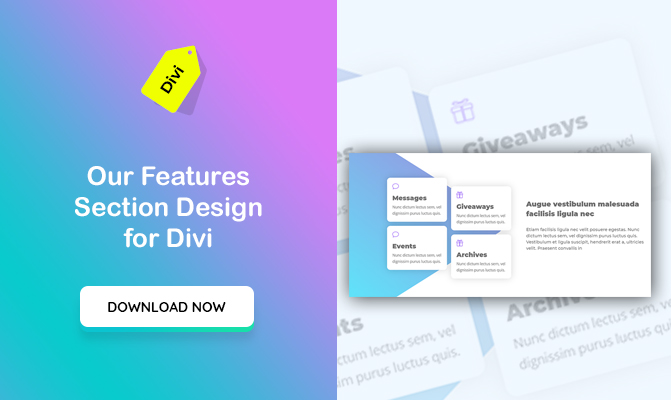 Our Features Section Design for Divi – Animates with Page Scrolling