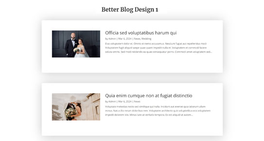 Better Blog Design 1 for Divi – Release