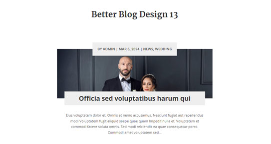 Better Blog Design 13 for Divi