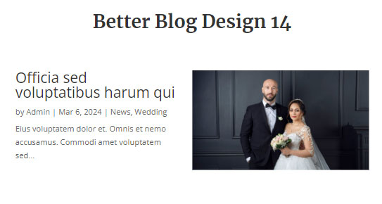 Better Blog Design 14 for Divi – Release