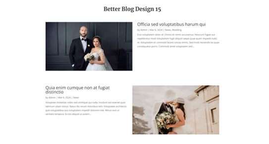 Better Blog Design 15 for Divi