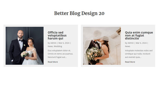 Better Blog Design 20 for Divi – Release