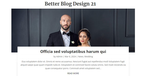 Better Blog Design 21 for Divi – Release