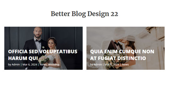 Better Blog Design 22 for Divi – Release