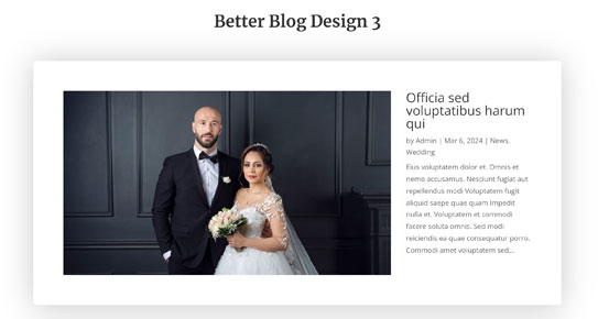 Better Blog Design 3 for Divi