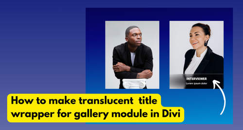 How to make translucent title wrapper for gallery module in Divi – Asset #6